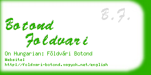 botond foldvari business card