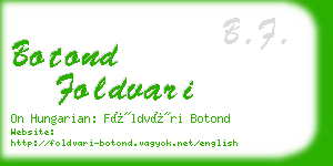 botond foldvari business card